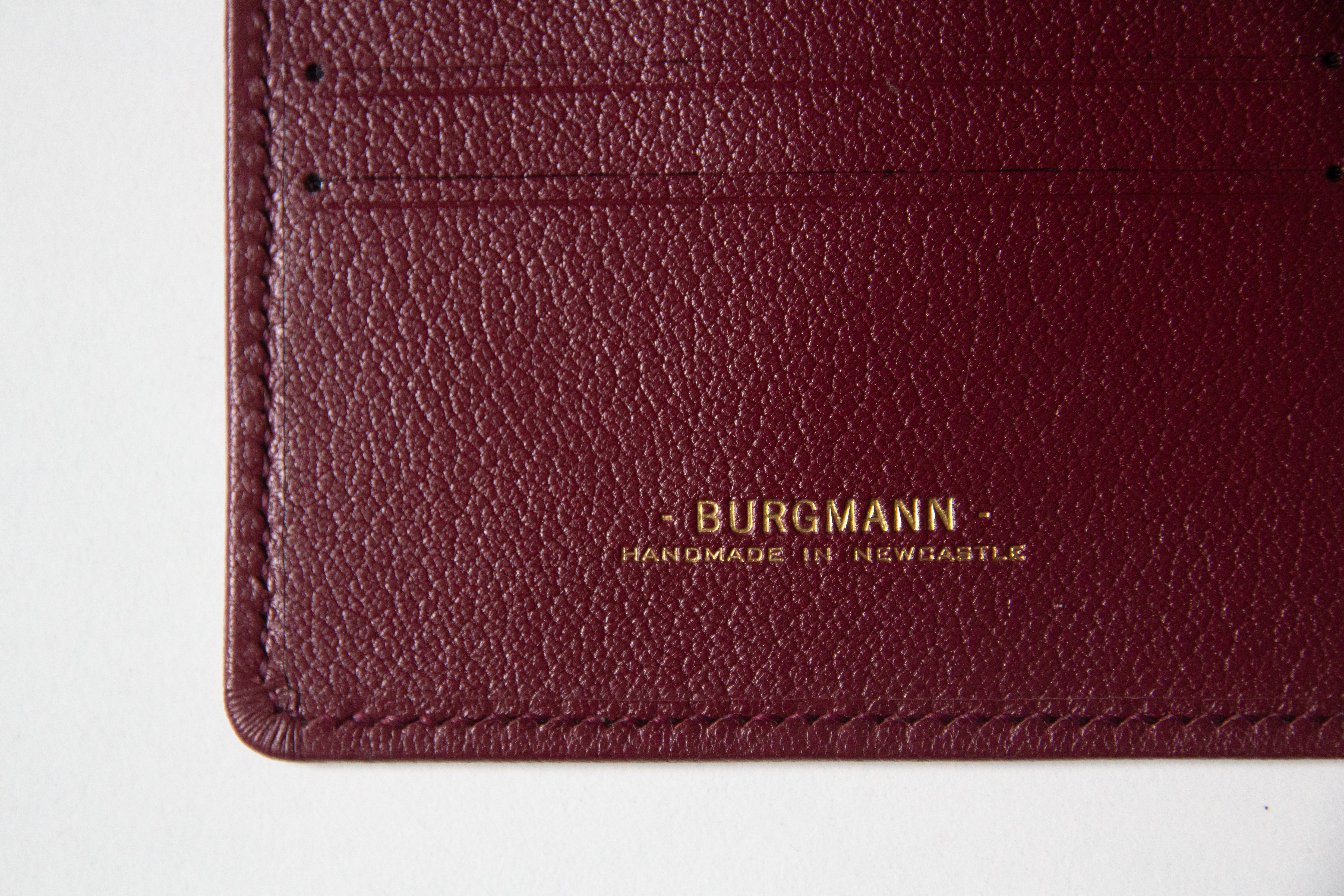 Slim 3 Pocket Card Case Burgundy