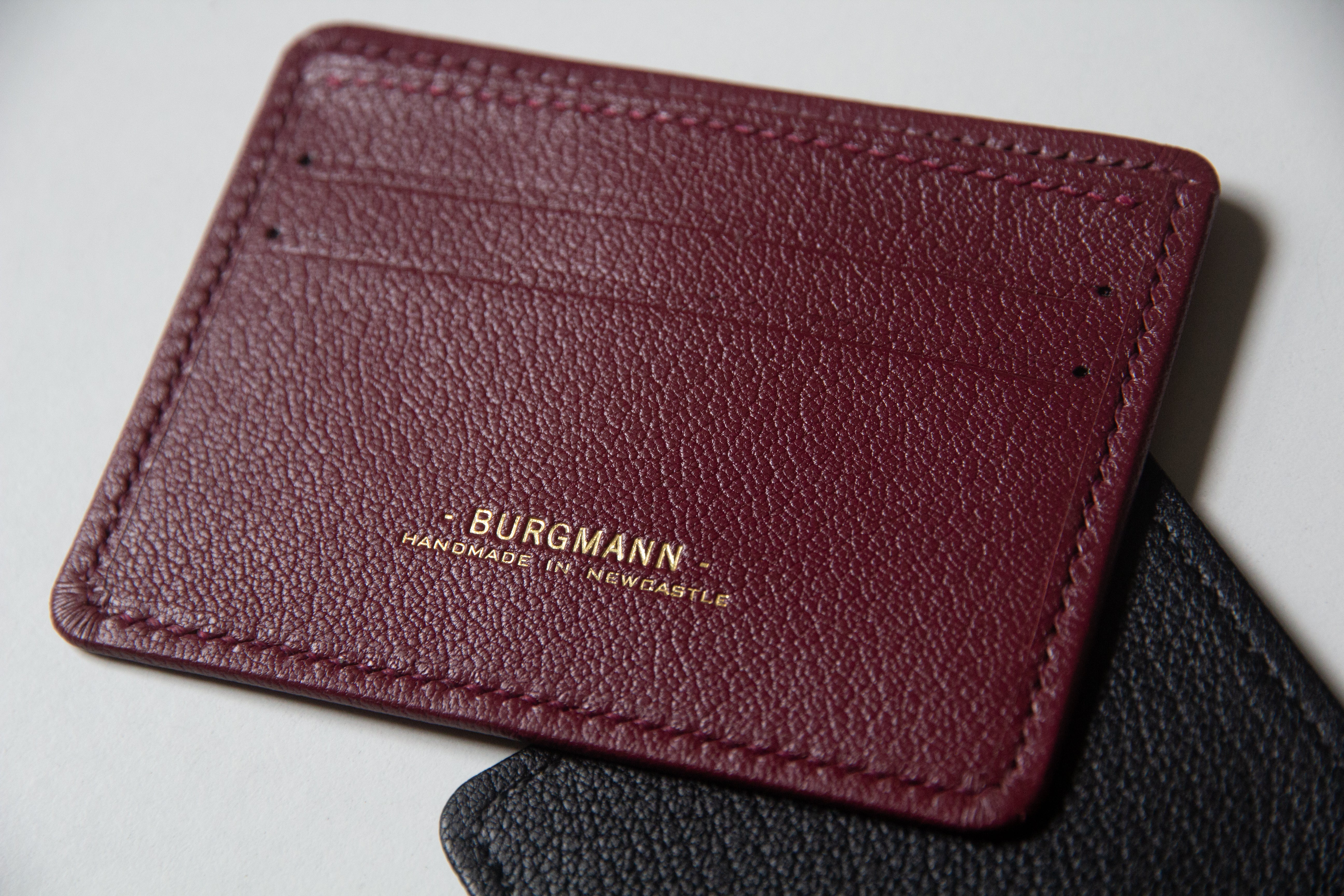 Slim 3 Pocket Card Case Burgundy